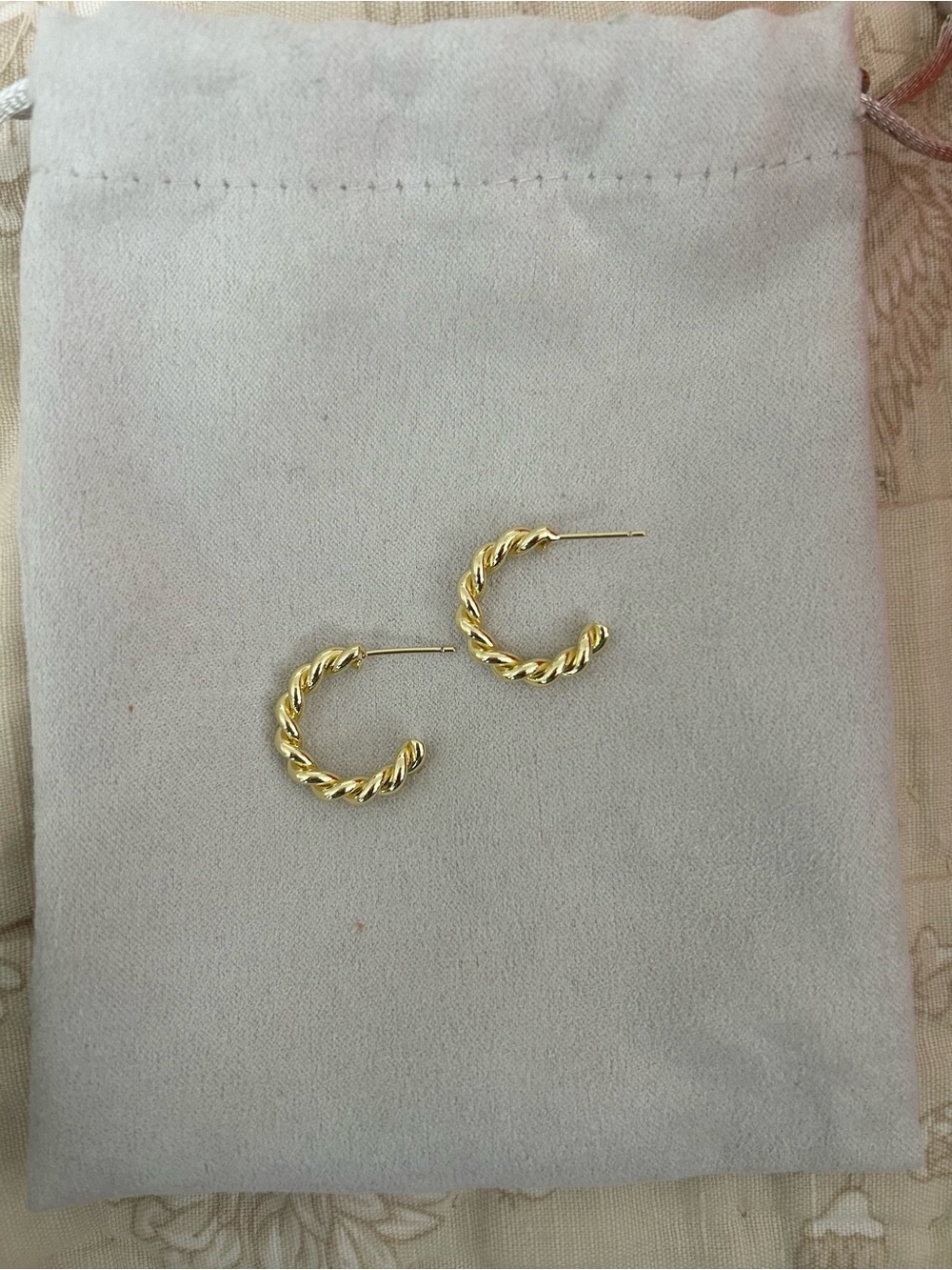 Gold Twisted Rope Hoop Earrings - Elegant Women Jewelry